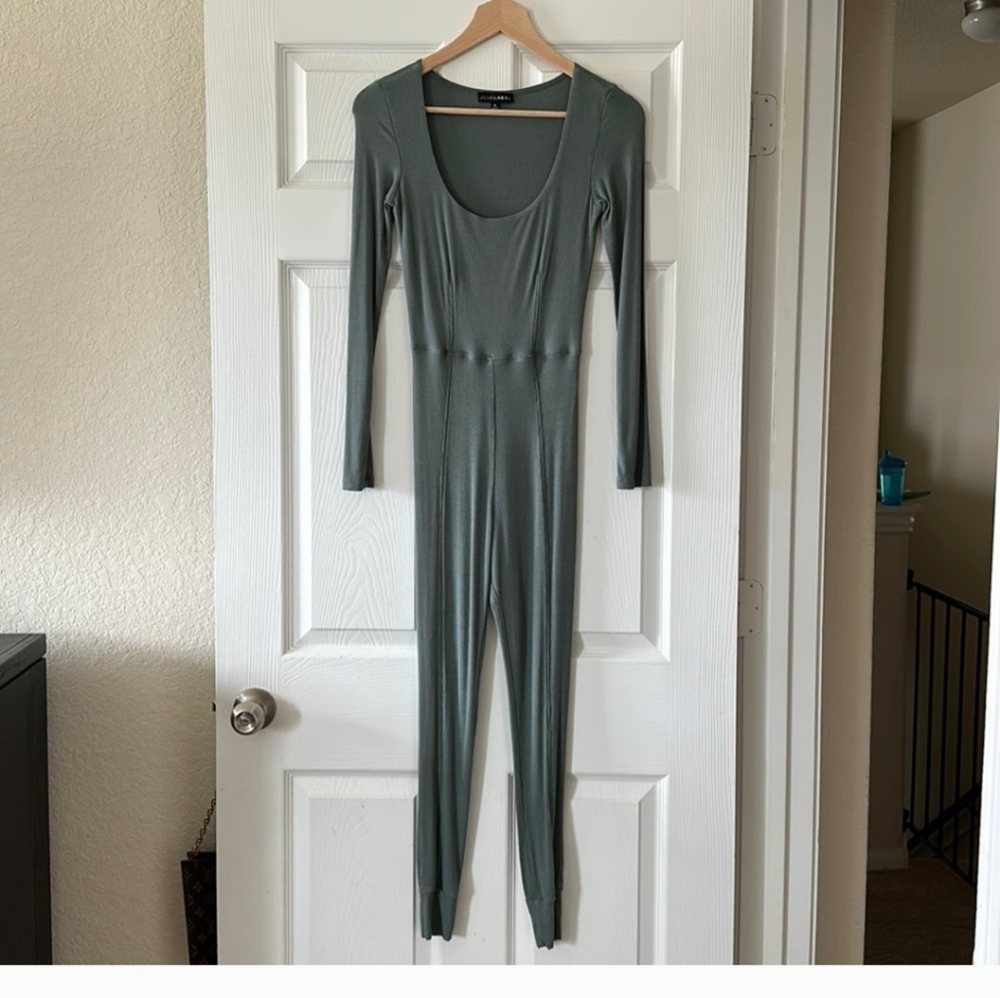 Ribbed Long Sleeve Jumpsuit